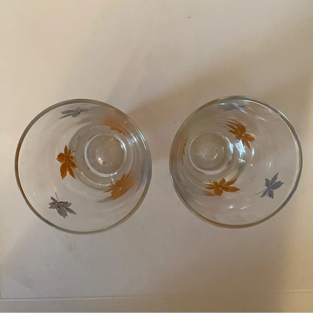 Vintage Set of 2 Bar Glasses or Juice Glasses 3.5” MCM Hollywood Regency EUC